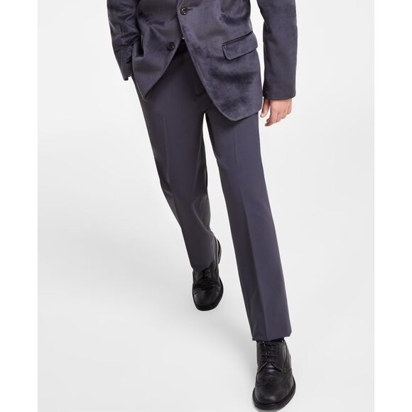 Calvin Klein Big Boys Stretch Performance Pants - Dark Gray Size 20 - Picture 1 of 3